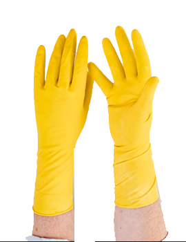 Economy Household Gloves Small Yellow 1 Pair